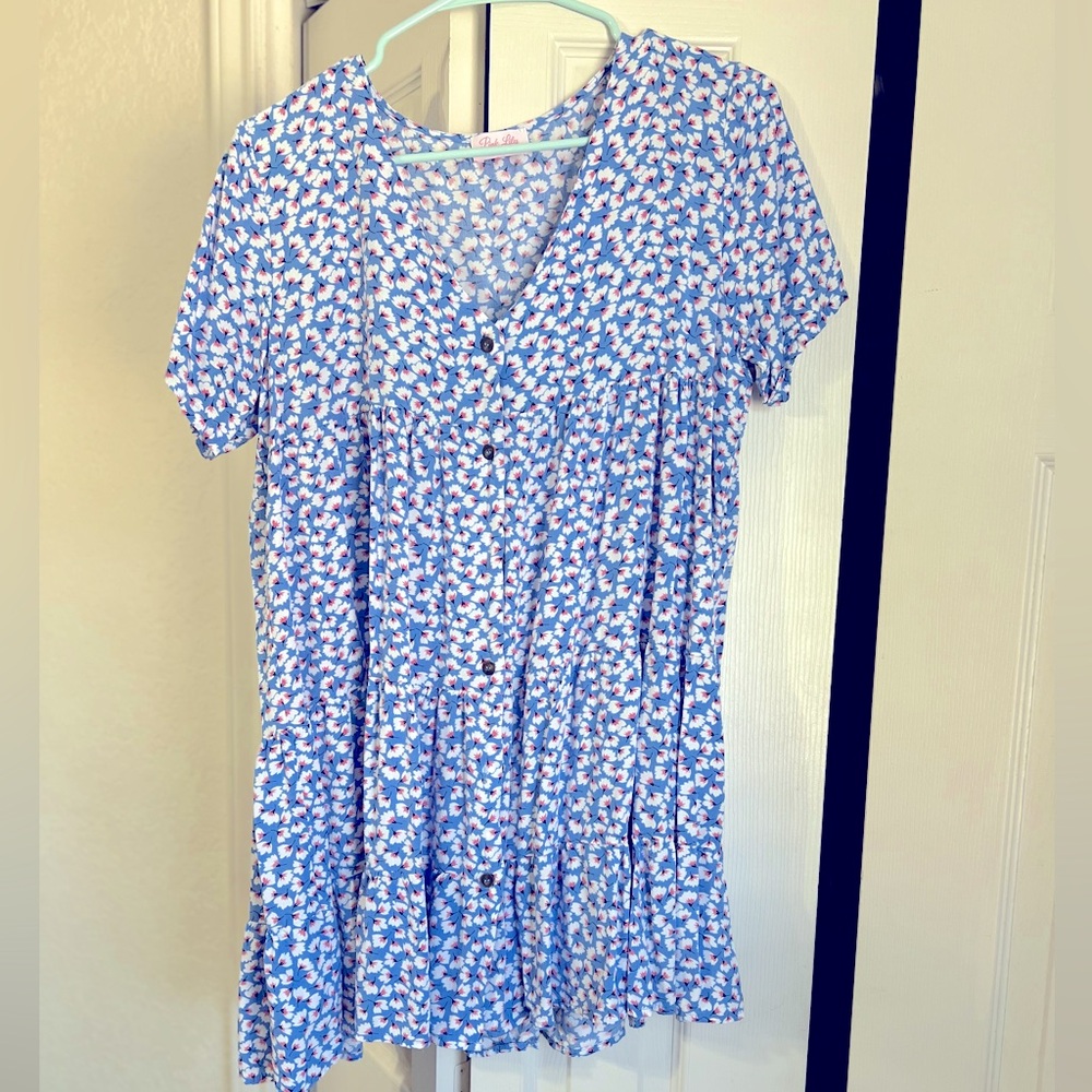 Pink Lily floral dress